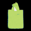 Swimdry kids microfibre hoodie towel in lime green with blue trim